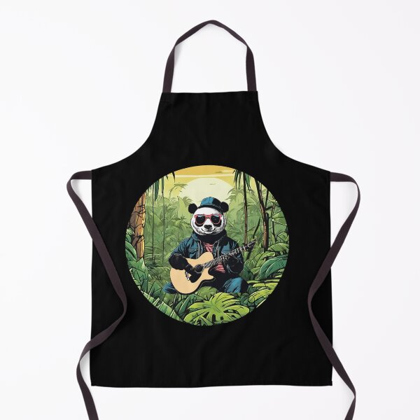 Item preview, WILD GUITARIST PANDA – guitarist panda - rock panda - wild musician designed and sold by Musicians-world.