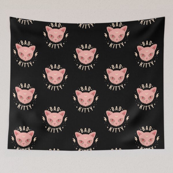 Item preview, Bad Kitty // Spooky Pink Cat  designed and sold by Wendy-Stephens.