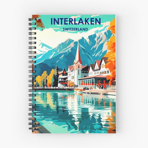 Item preview, Interlaken Switzerland : Vintage Travel and Tourism Advertising Print designed and sold by posterbobs.