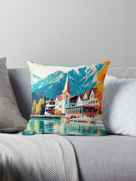 Item preview, Interlaken Switzerland : Vintage Travel and Tourism Advertising Print designed and sold by posterbobs.