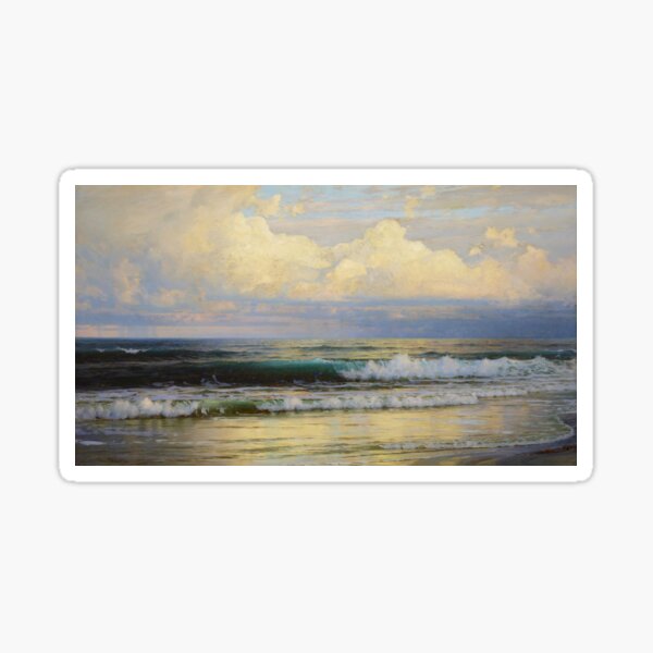 Item preview, The summer sea; Rhode Island seascape nautical landscape masterpiece painting by William Trost Richards designed and sold by Jéanpaul  Ferro.