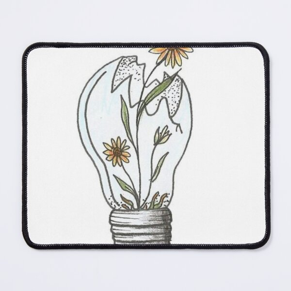 Item preview, A sunflower inside a broken lamp designed and sold by Yaso Store.