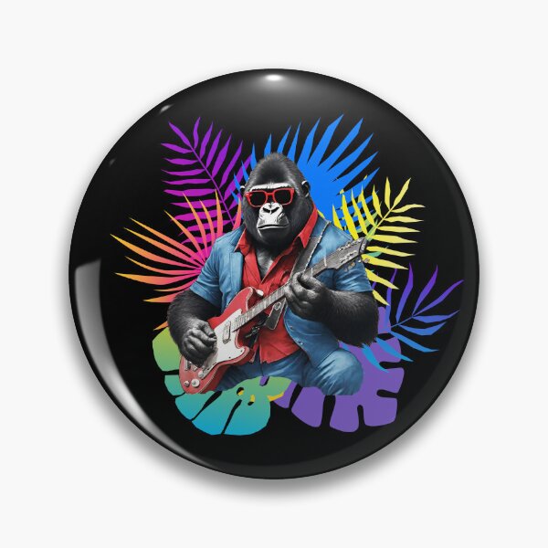 Item preview, PANDA GUITARRISTA COOL - guitarist gorilla - rock gorilla - wild musician designed and sold by Musicians-world.