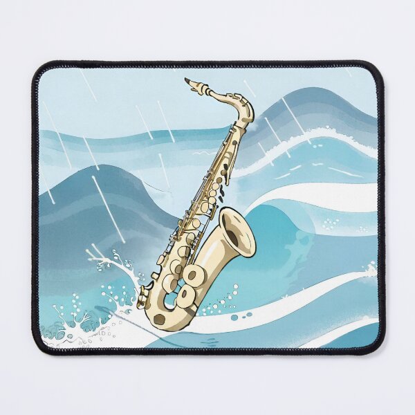Item preview, Saxophone on "wave" designed and sold by LTI-Stickers.
