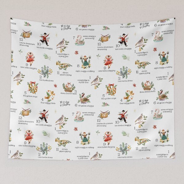 Item preview, 12 Days of Christmas designed and sold by Laura Lise Wong.