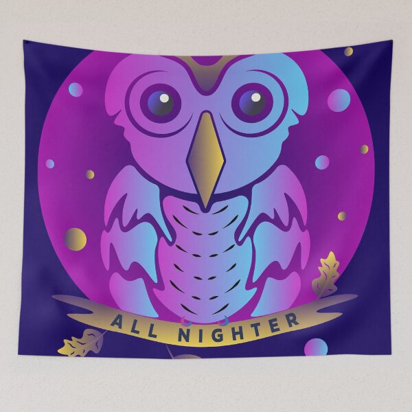 Item preview, Abstracted Owl All Nighter Vibrant designed and sold by iamKaye.