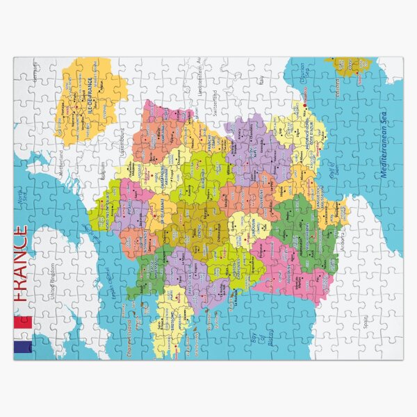 Artikel-Vorschau von Verwaltungskarte von Frankreich, designt und verkauft von alijun.