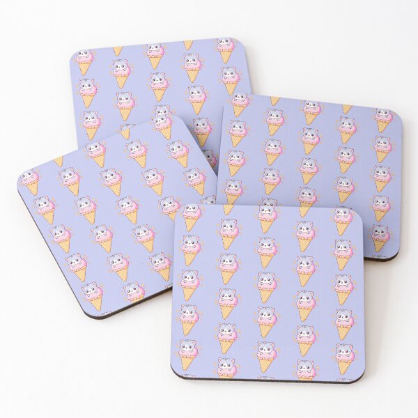 Item preview, Ice Cream Cat Pattern designed and sold by 4U2NV-LDN.