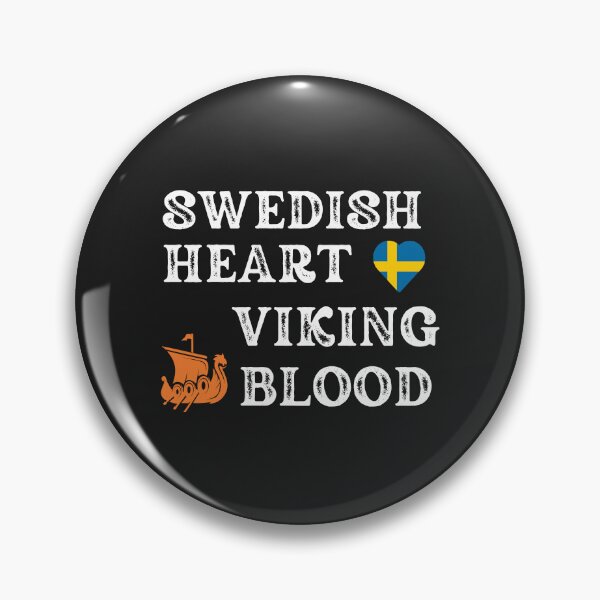 Item preview,  Swedish Heart Viking Blood. White text. Gift ideas for historical enthusiasts. designed and sold by LindaLG.