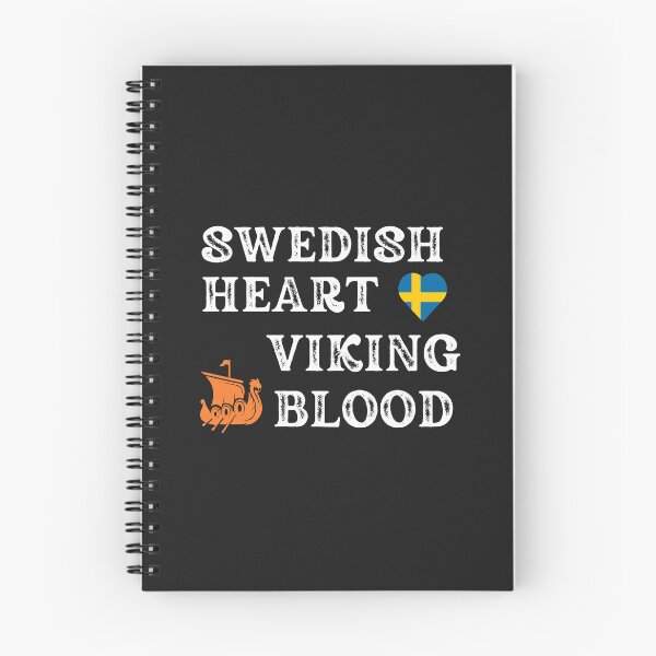 Item preview,  Swedish Heart Viking Blood. White text. Gift ideas for historical enthusiasts. designed and sold by LindaLG.