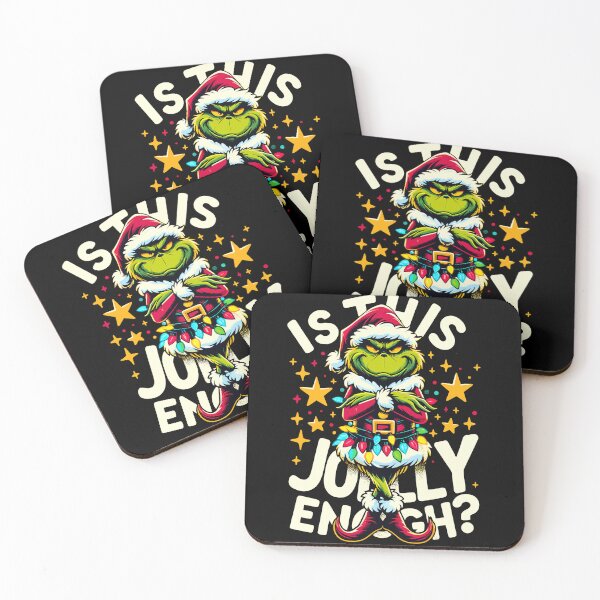 Item preview, Is This Jolly Enough? Grumpy Christmas Cat - The Grinch Stole Merry Christmas designed and sold by Jurady.