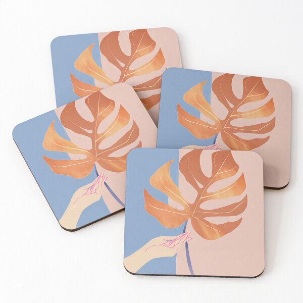 Item preview, Woman hand holding monstera plant leaf designed and sold by igvee.