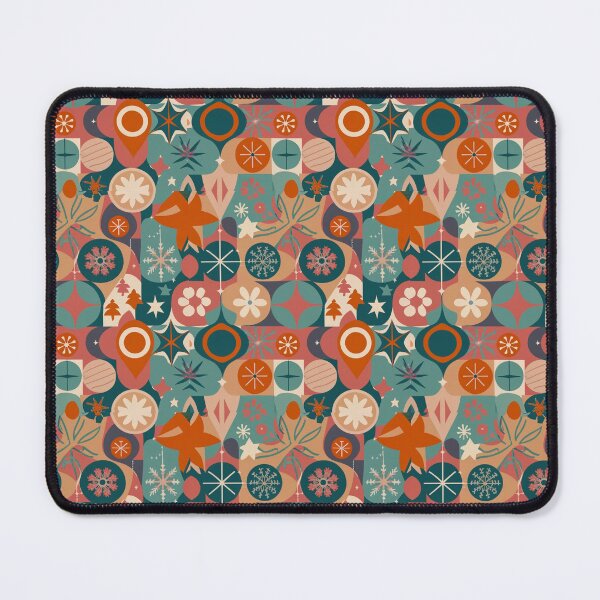 Item preview, Warm Autumn / True Autumn pattern, skin-tone matching, personal color analysis, PCA, mid-century modern christmas pattern designed and sold by look4seasons.