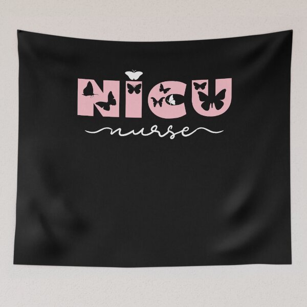 Item preview, NICU Nurse for Women Pink Cute Butterfly Neonatal designed and sold by clothesy7.