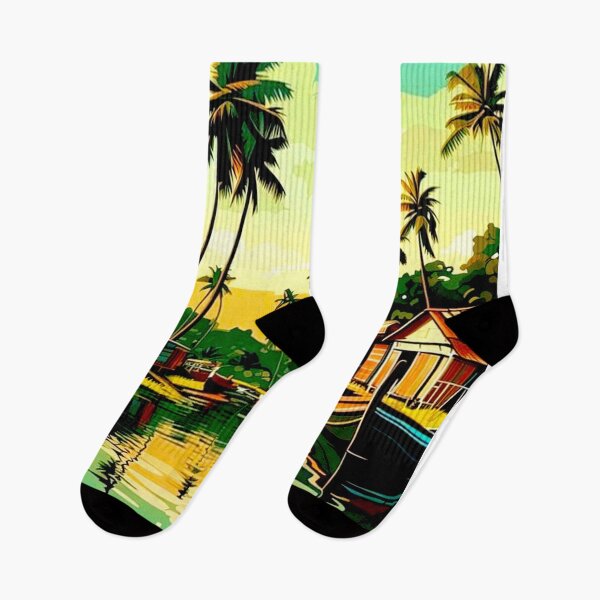 Item preview, Kerala India : Vintage Travel and Tourism Village Advertising Print designed and sold by posterbobs.
