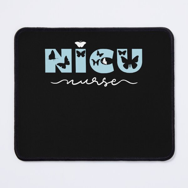 Item preview, NICU Nurse Cute Butterflies Blue Neonatal Intensive care Registered Nurse designed and sold by clothesy7.