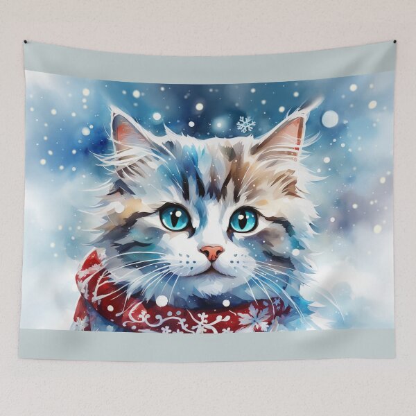 Item preview, Christmas winter kitten designed and sold by YukiKenji.