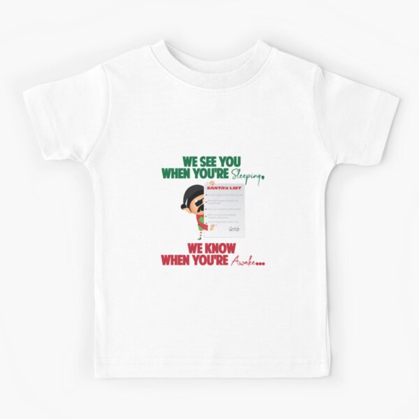 Elf List Watch-Christmas Holiday Spy Tee Kids T-Shirt