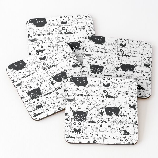 Item preview, Doodle Cat Faces designed and sold by storyboxdesigns.