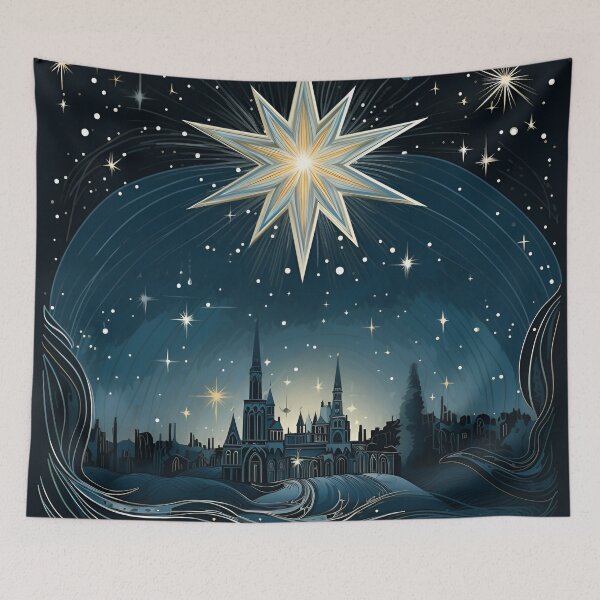 Item preview, christmas north star holiday print designed and sold by dcrc.