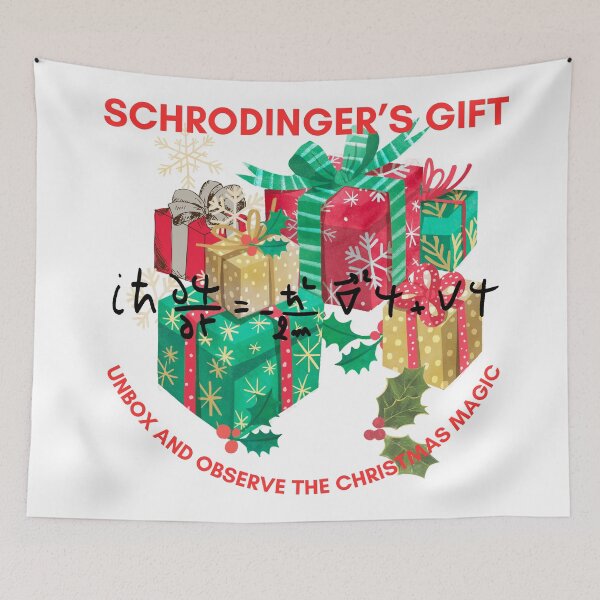 Item preview, Schrodinger's gift, unbox and observe christmas, Physics christmas designed and sold by NoetherSym.
