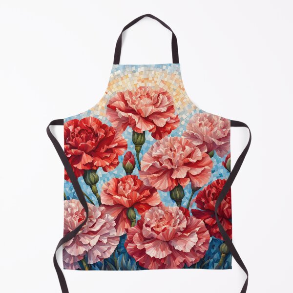 Item preview, Colorful Mosaic picture of Red and Pink Carnation flowers designed and sold by Petalandfur.