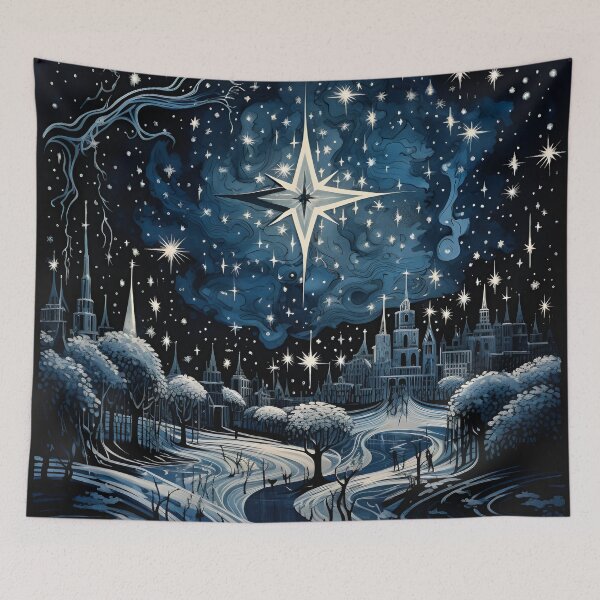 Item preview, christmas north star holiday print designed and sold by dcrc.