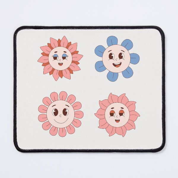 Item preview, vintage happy flower faces designed and sold by huape.