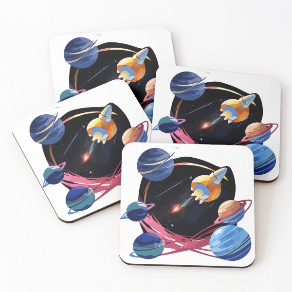 Item preview, amazing design space planets and rocket designed and sold by asmaa gamal.