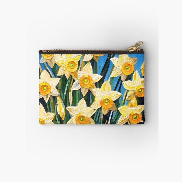 Item preview, Colorful Mosaic picture of Yellow Daffodil flowers designed and sold by Petalandfur.