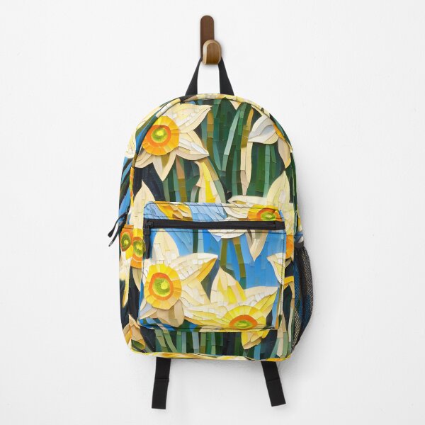 Item preview, Colorful Mosaic picture of Yellow Daffodil flowers designed and sold by Petalandfur.