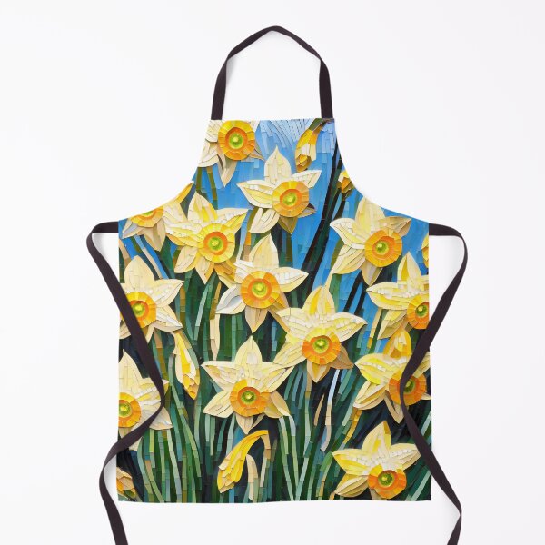 Item preview, Colorful Mosaic picture of Yellow Daffodil flowers designed and sold by Petalandfur.