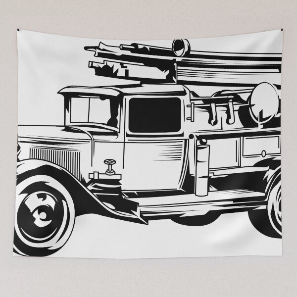 Item preview, Retro American Firetruck, Firefighter Vehicle designed and sold by Islanr.