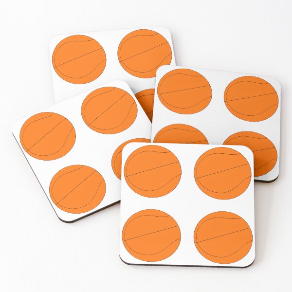 Item preview, Orange Basketball Sticker Pack of Four (4) With Thin Lines by Zeesdesign on Redbubble designed and sold by ZEESDESIGN.