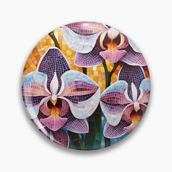 Item preview, Colorful Mosaic picture of Orchid flowers designed and sold by Petalandfur.