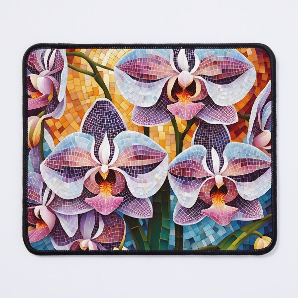 Item preview, Colorful Mosaic picture of Orchid flowers designed and sold by Petalandfur.