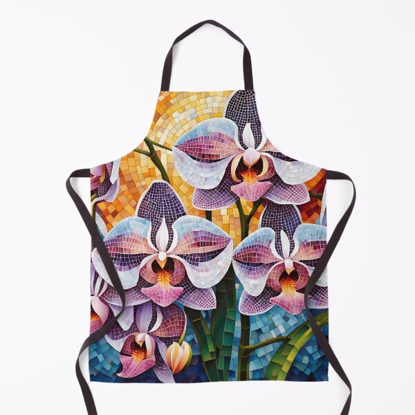 Item preview, Colorful Mosaic picture of Orchid flowers designed and sold by Petalandfur.