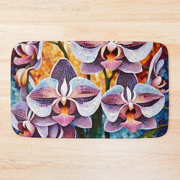 Item preview, Colorful Mosaic picture of Orchid flowers designed and sold by Petalandfur.