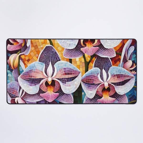 Item preview, Colorful Mosaic picture of Orchid flowers designed and sold by Petalandfur.