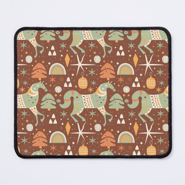Item preview, Warm Autumn / True Autumn pattern, skin-tone matching, personal color analysis, PCA, mid-century modern christmas pattern designed and sold by look4seasons.
