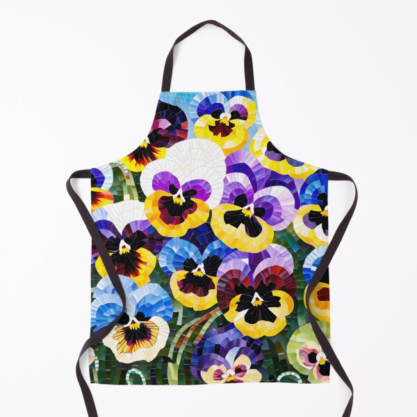 Item preview, Colorful Mosaic picture of Pansy flowers designed and sold by Petalandfur.