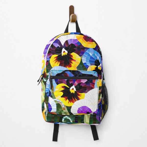 Item preview, Colorful Mosaic picture of Pansy flowers designed and sold by Petalandfur.