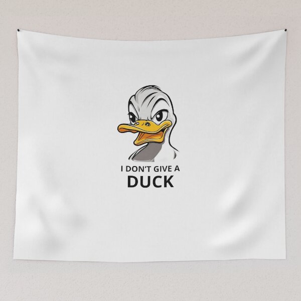 Item preview, I Don't Give a Duck Funny Duck White and Yellow designed and sold by Goondzik.