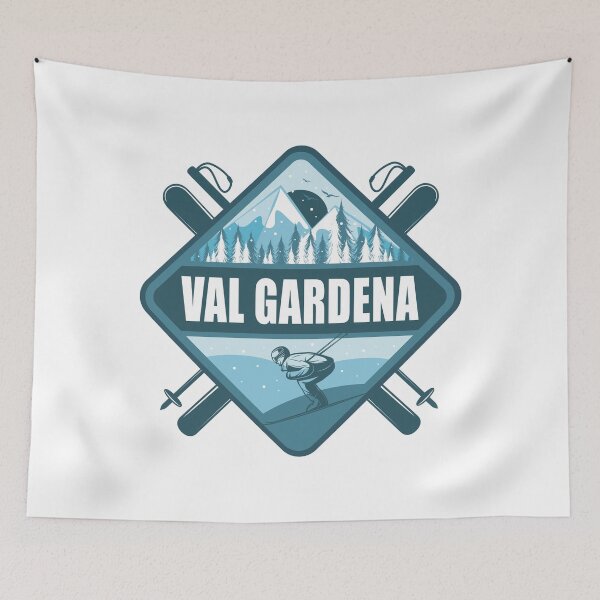Item preview, Val Gardena Italy Skiing Design, Winter Mountain Sport designed and sold by CynthiaGraphics.
