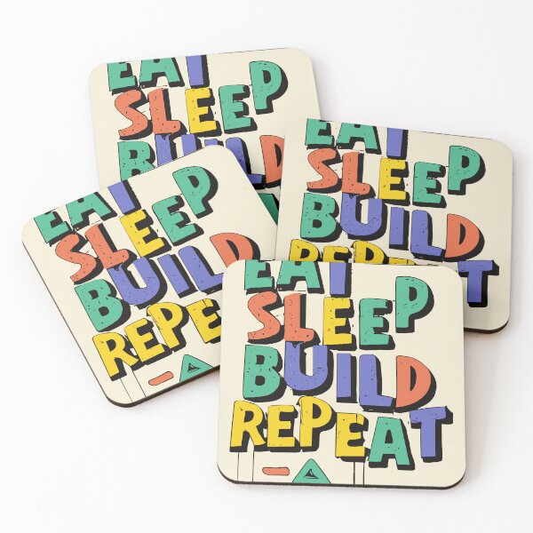 Item preview, Eat Sleep Build Repeat designed and sold by bihtti.