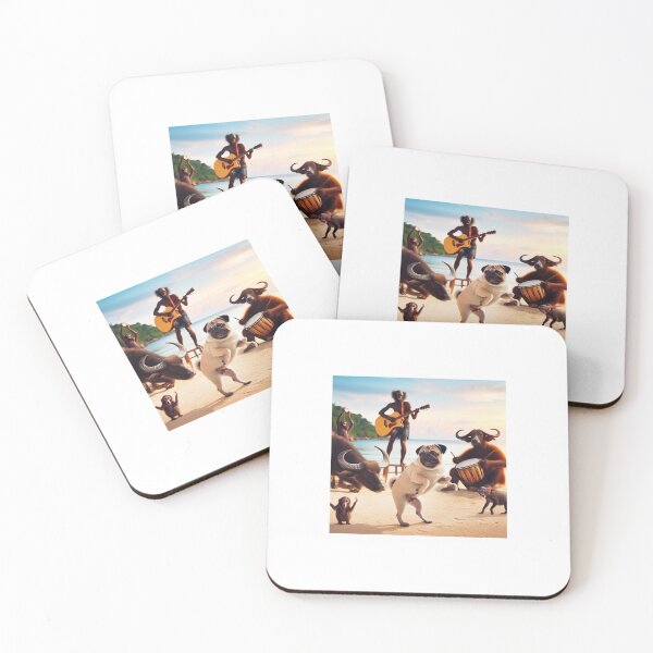 Item preview, A pug dog dances a Hawaiian dance designed and sold by Nuipreecha2519.