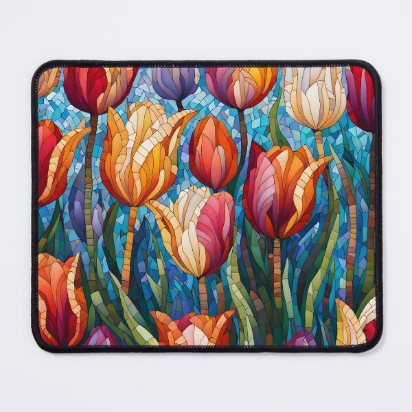 Item preview, Colorful Mosaic picture of Tulip flowers designed and sold by Petalandfur.