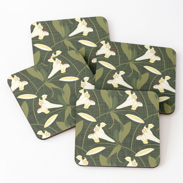 Item preview, Lilies olive-green designed and sold by kobyakov.