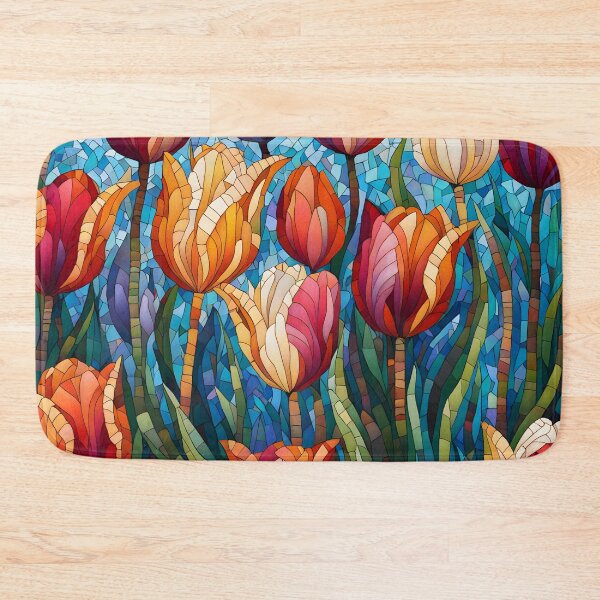 Item preview, Colorful Mosaic picture of Tulip flowers designed and sold by Petalandfur.