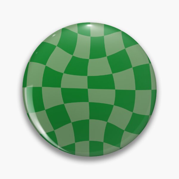Item preview, Groovy Green Wavy Checkerboard Pattern Trippy 70s Vibes designed and sold by LittleHCreative.